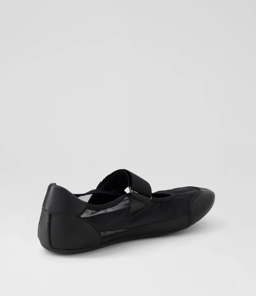 Django & Juliette Brya Ballet Sneakers Black Leather/ Mesh