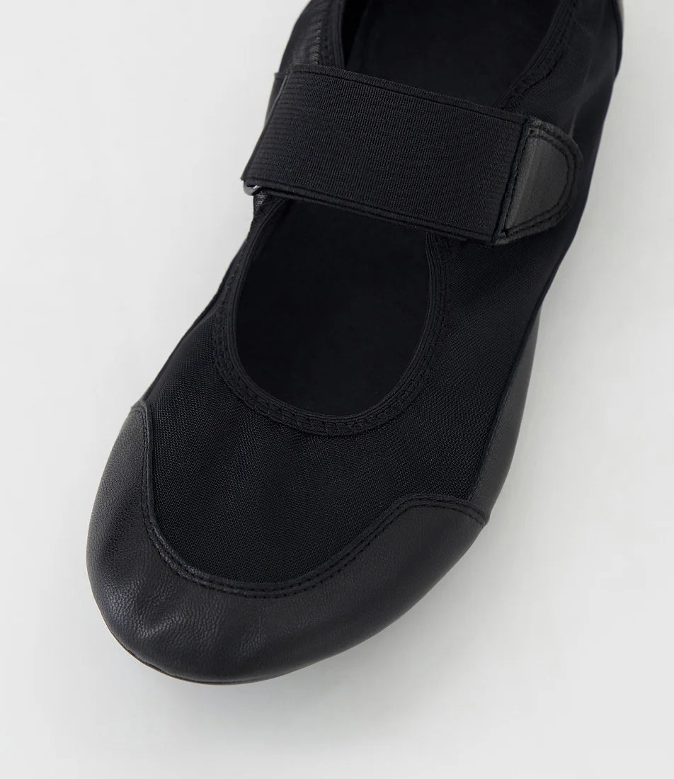 Django & Juliette Brya Ballet Sneakers Black Leather/ Mesh