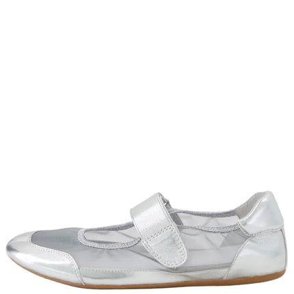 Django & Juliette Brya Ballet Sneakers Silver Leather/ Mesh