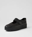 Django & Juliette Bano Maryjane Sneakers Black Leather/ Fabric