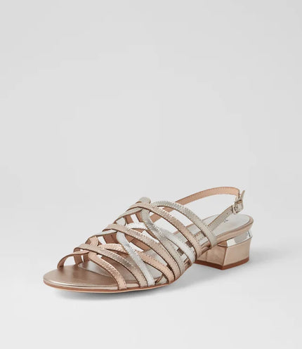 Django & Juliette Tannaz Metallic Multi Leather Sandals