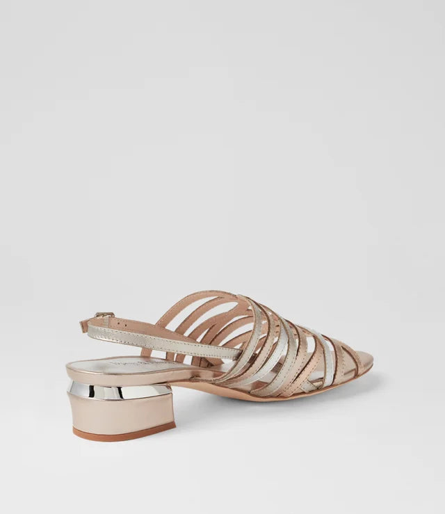 Django & Juliette Tannaz Metallic Multi Leather Sandals