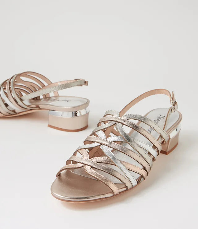Django & Juliette Tannaz Metallic Multi Leather Sandals
