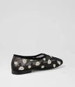 Django & Juliette Undeen Mesh Ballet Flats Black/ Ivory Flowers