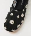 Django & Juliette Undeen Mesh Ballet Flats Black/ Ivory Flowers