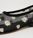 Django & Juliette Undeen Mesh Ballet Flats Black/ Ivory Flowers