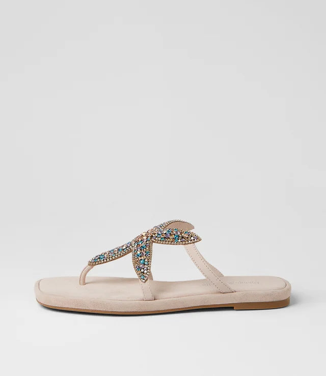 Django & Juliette Zorica Beaded Sandals Pastel Multi