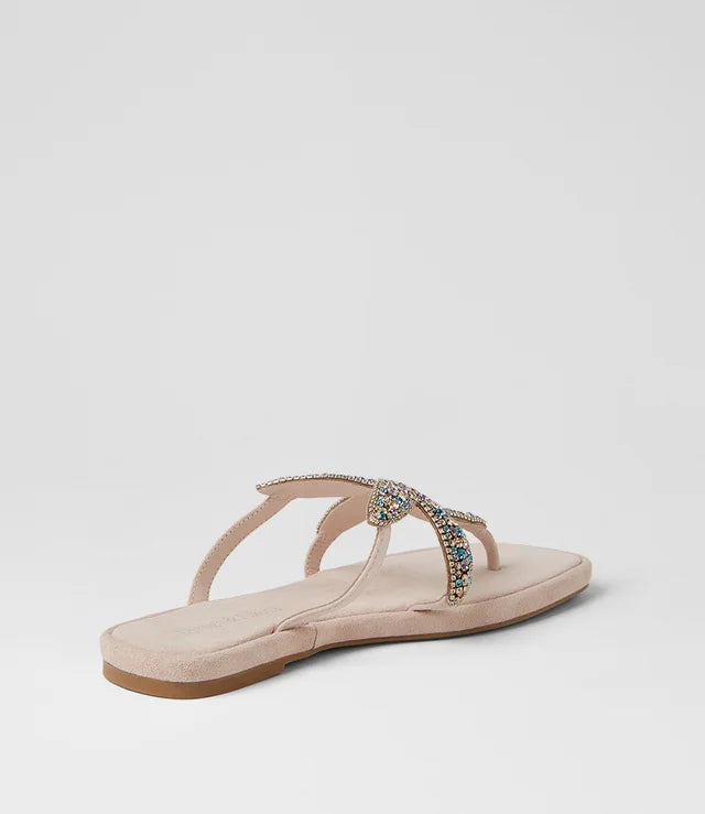Django & Juliette Zorica Beaded Sandals Pastel Multi