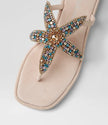 Django & Juliette Zorica Beaded Sandals Pastel Multi