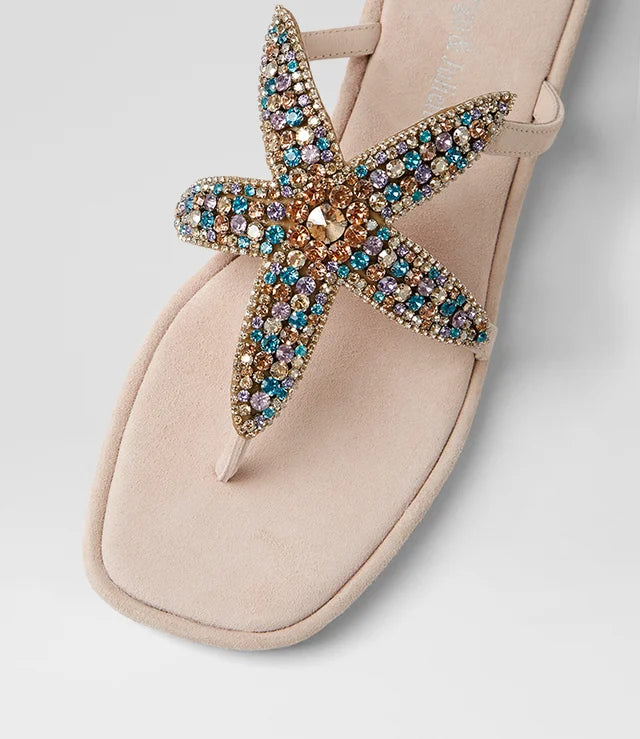 Django & Juliette Zorica Beaded Sandals Pastel Multi