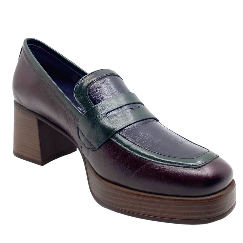 Dorking D9334 Stacked Loafer Alias/Burdeos/Marino