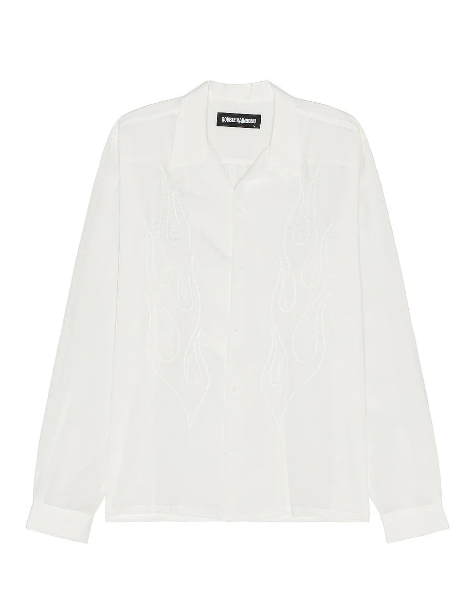 Double Rainbouu Blazed L/S Shirt White