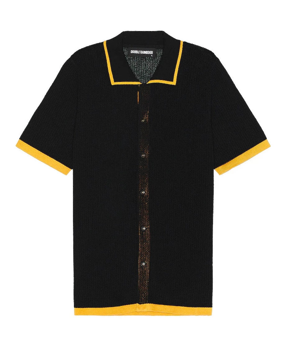Double Rainbouu Black and Gold Knit Shirt