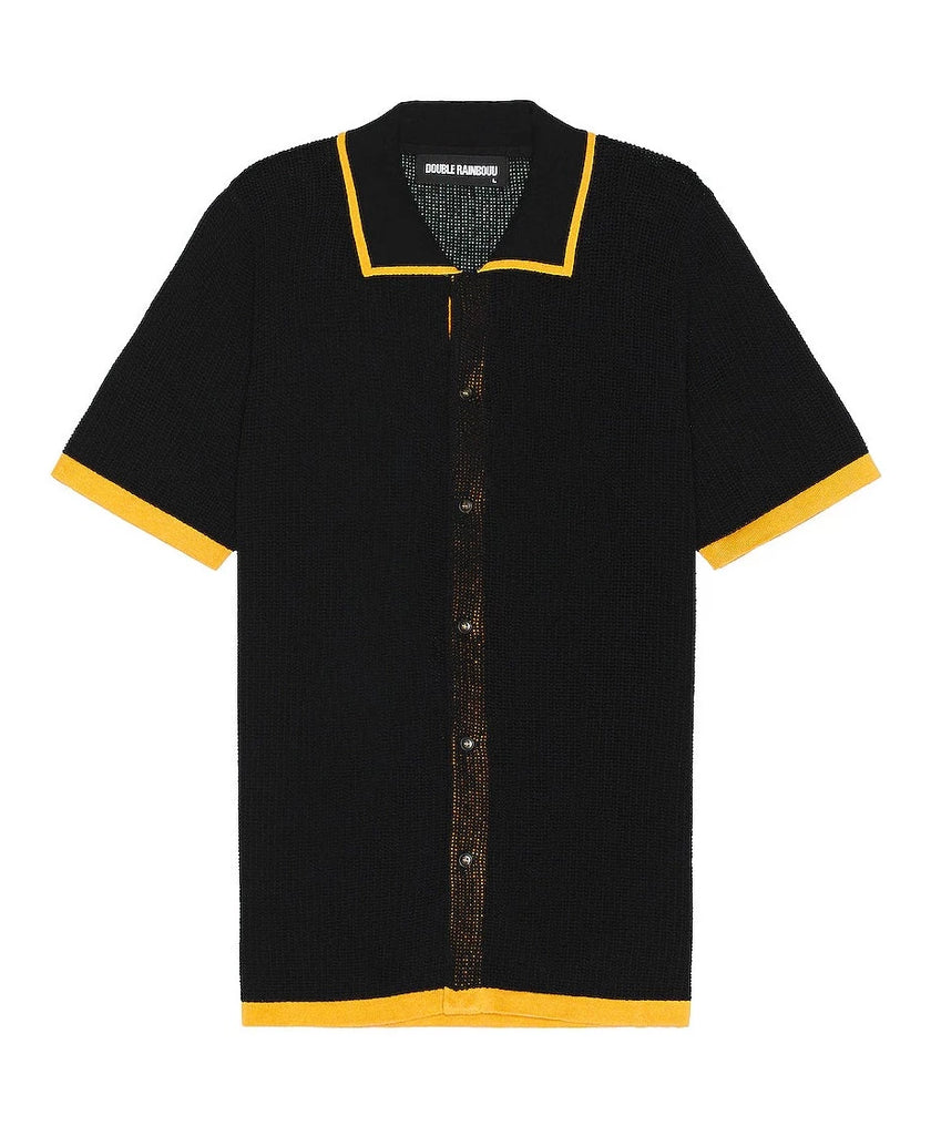 Double Rainbouu Black and Gold Knit Shirt