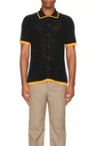 Double Rainbouu Black and Gold Knit Shirt