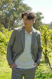 James Harper Linen Relaxed Pleated Pant Olive