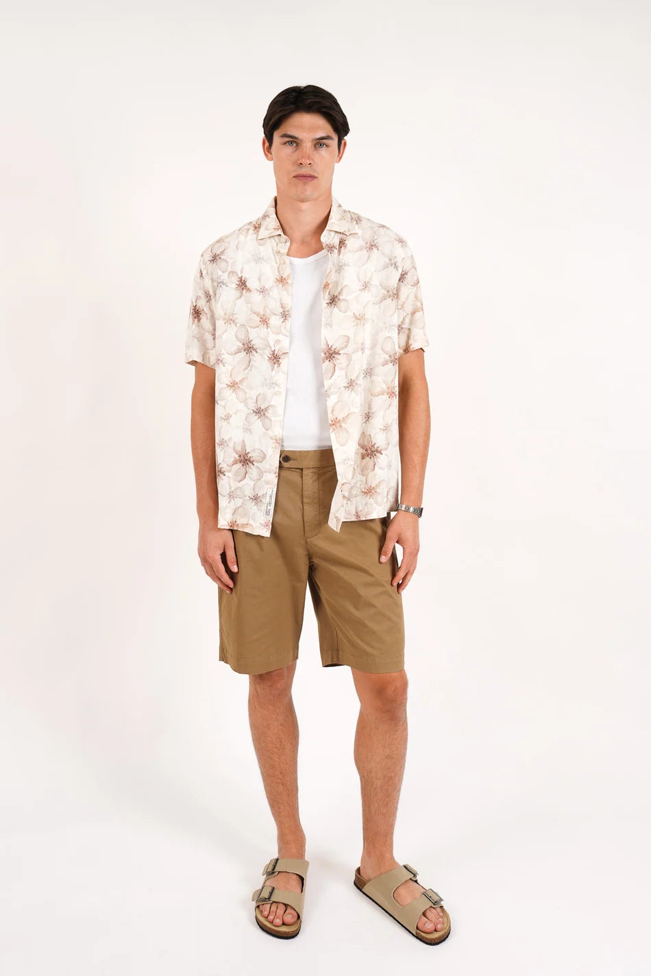James Harper SS Shirt Floating Floral Natural