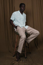 Load image into Gallery viewer, James Harper JHS513 S/S Cuban Collar Shirt Leaf Flow Blue
