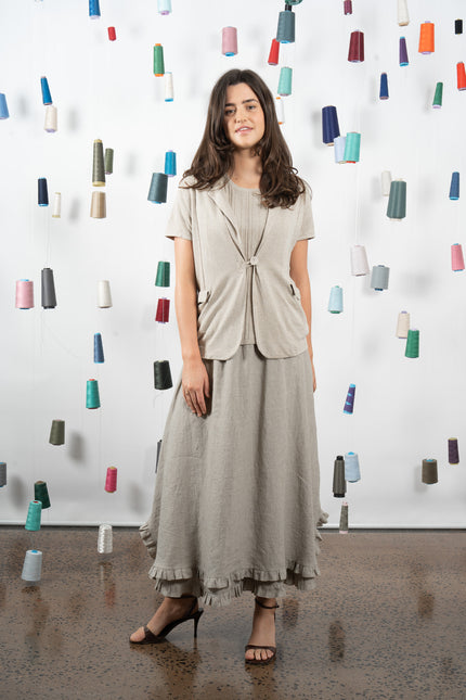 M. A. Dainty Lewis Short Sleeve Jacket Hessian