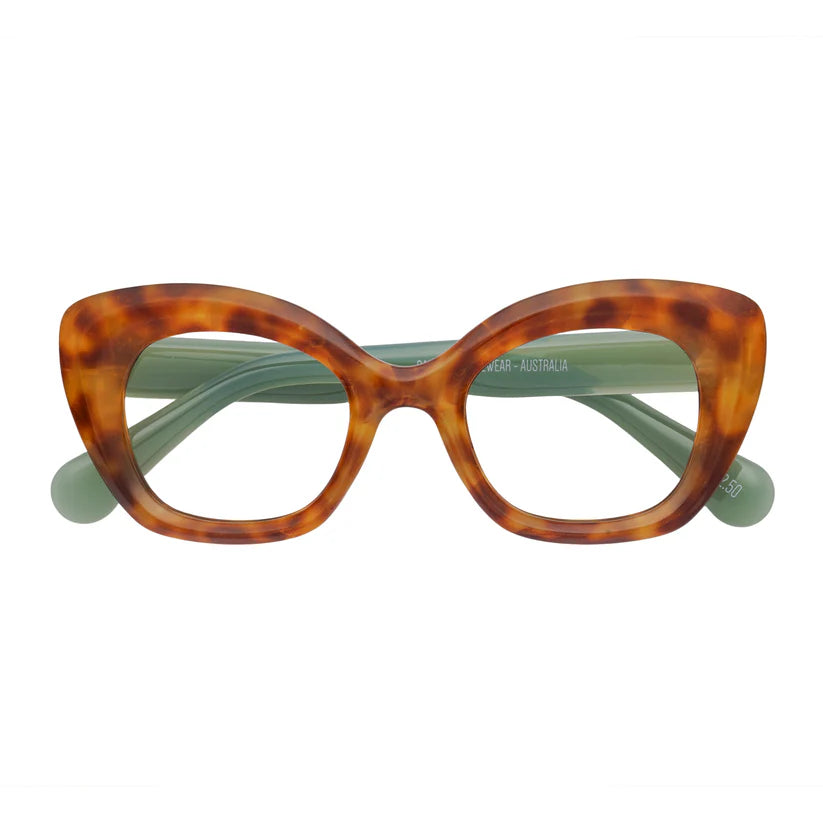 Captivated Eyewear Stella Readers Tortoise Shell/ Green