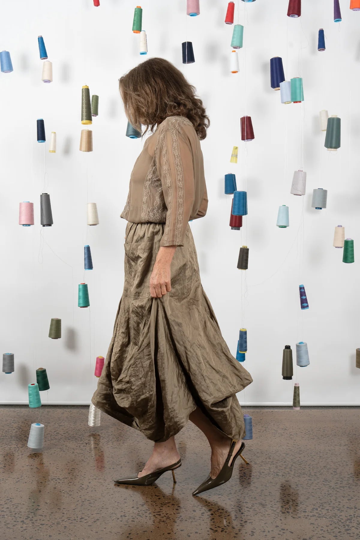 M. A. Dainty Montclair Skirt Kelp