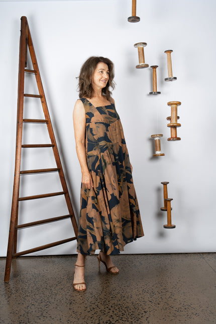M. A. Dainty Warhol Dress Blue Floral