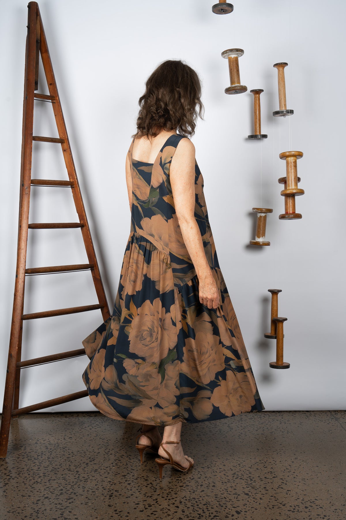 M. A. Dainty Warhol Dress Blue Floral