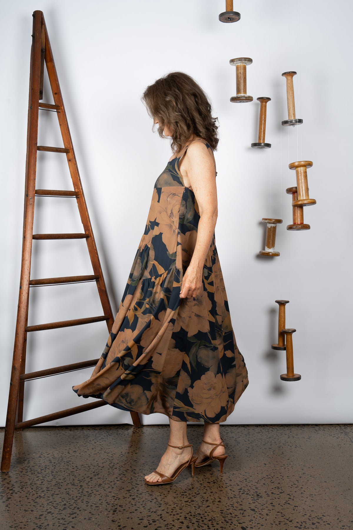 M. A. Dainty Warhol Dress Blue Floral