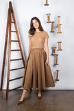M. A. Dainty Bumper Skirt Tan Washed