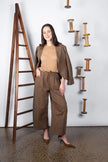 M. A. Dainty Toddy Pant Tan Stripe