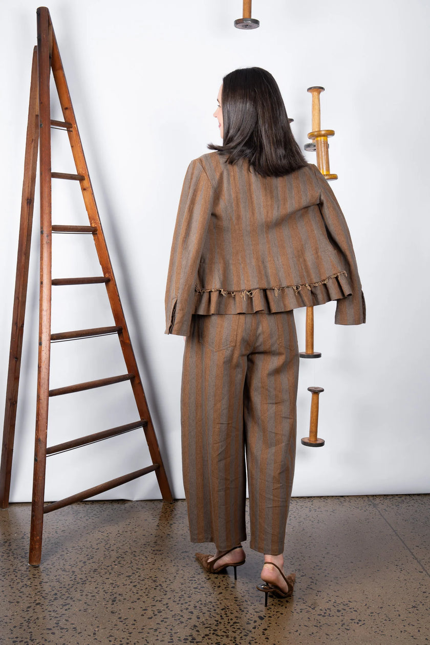 M. A. Dainty Toddy Pant Tan Stripe