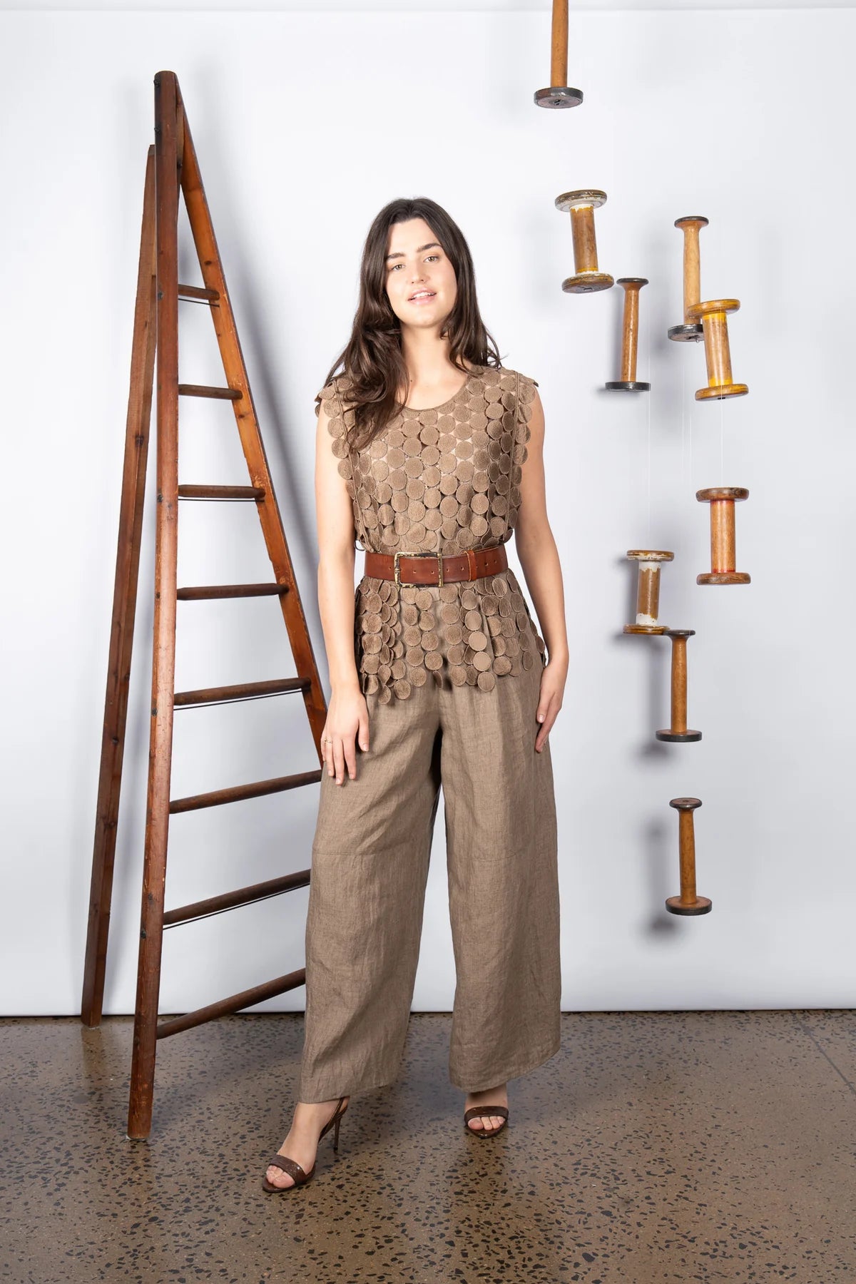 M. A. Dainty Coins Top Tan