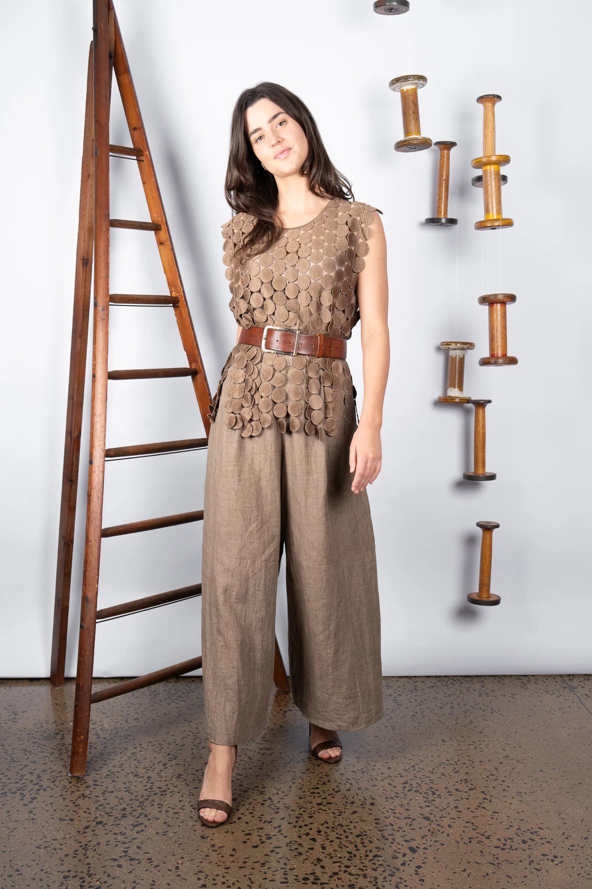 M. A. Dainty Coins Top Tan