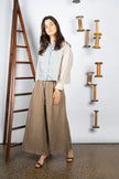 M. A. Dainty Reese Shirt Blue Stripes/ Brown Stripes