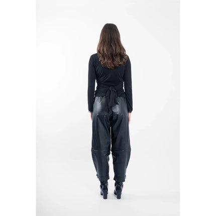 M. A. Dainty Trucker Leather Black