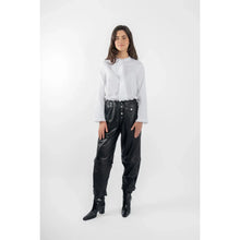 Load image into Gallery viewer, M. A. Dainty Trucker Leather Black
