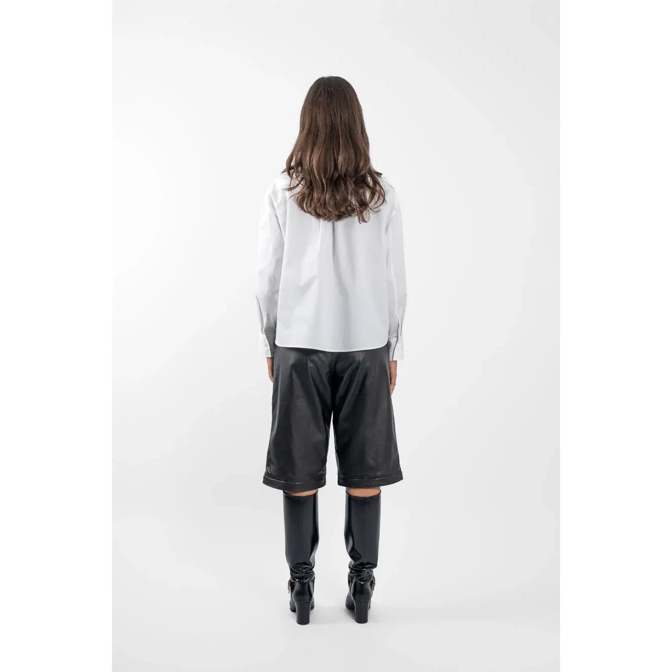 M. A. Dainty Trucker Leather Black