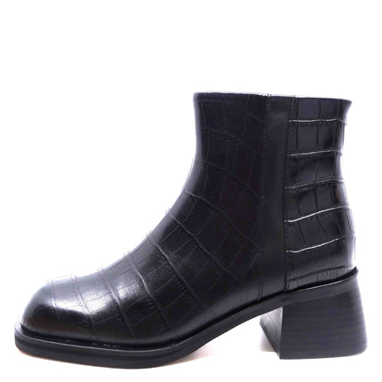 Django & Juliette Emre Black Croc Leather