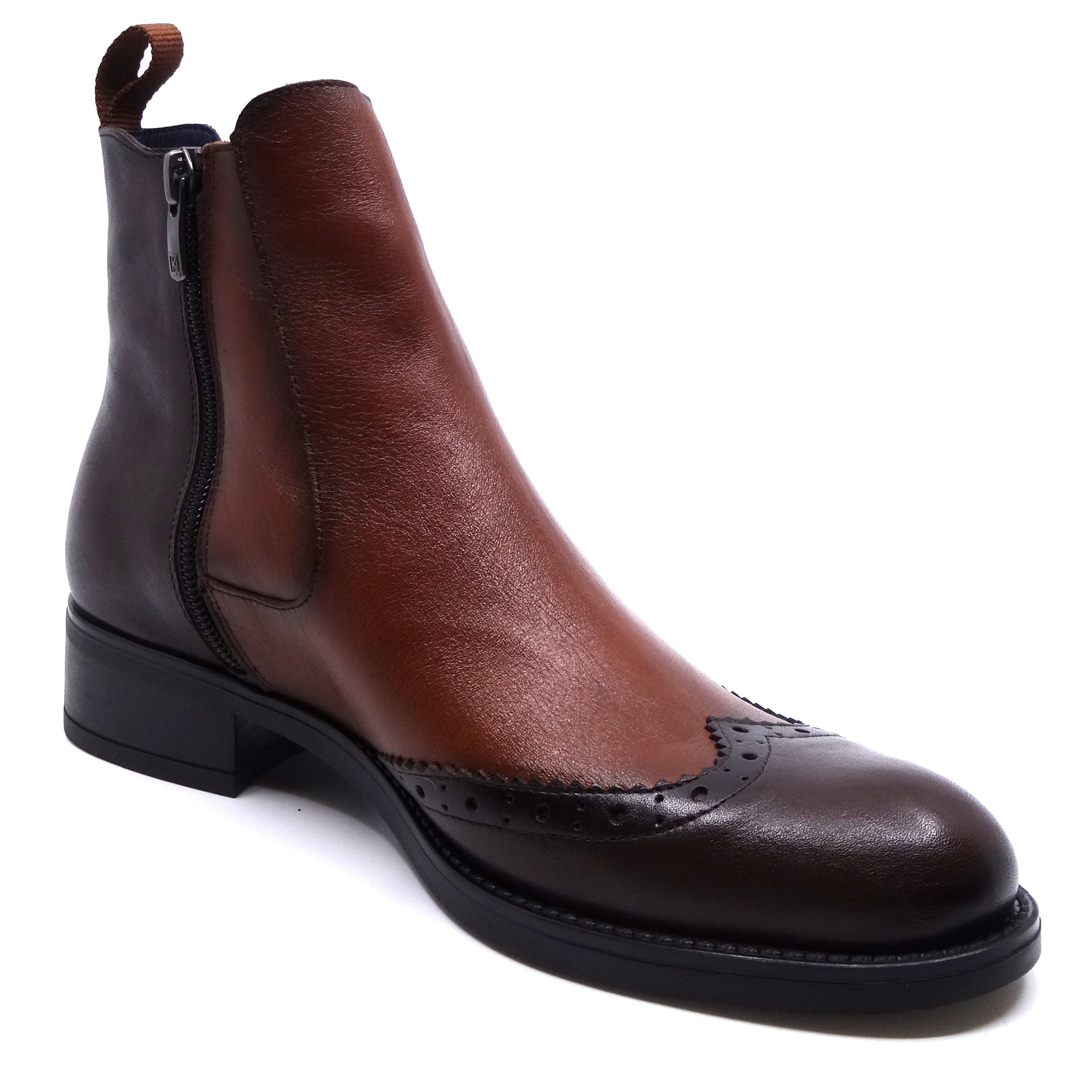 Dorking Dindi Dark Brown Combo Leather