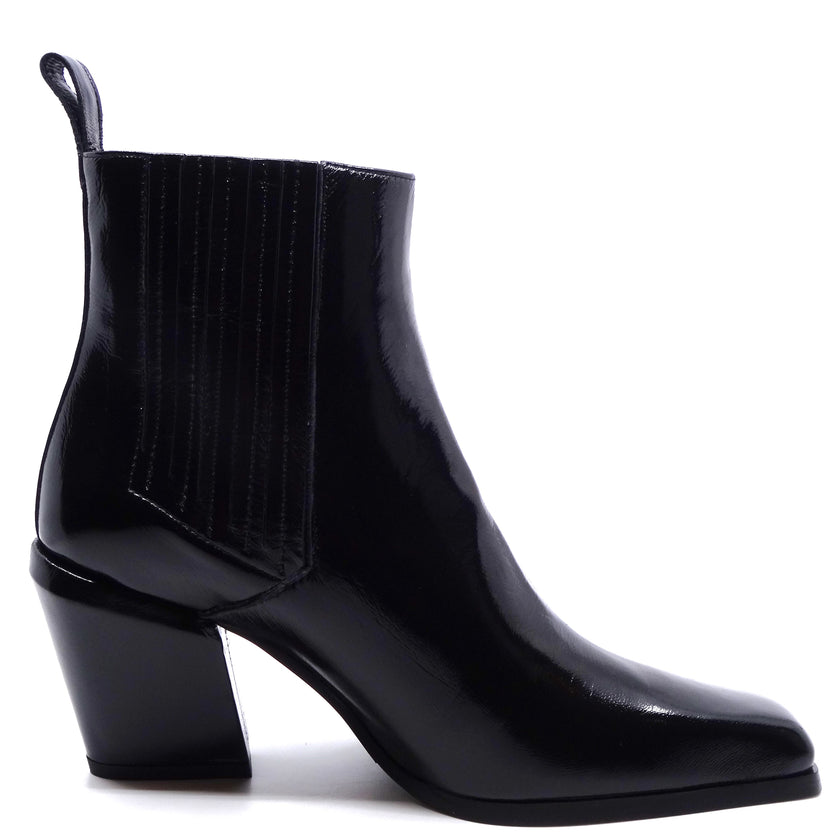 Beau Coops Libby Chelsea Boots Nero Black Patent Leather