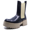 Fly London Erel Black Leather Taupe Elastic
