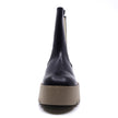 Fly London Erel Black Leather Taupe Elastic