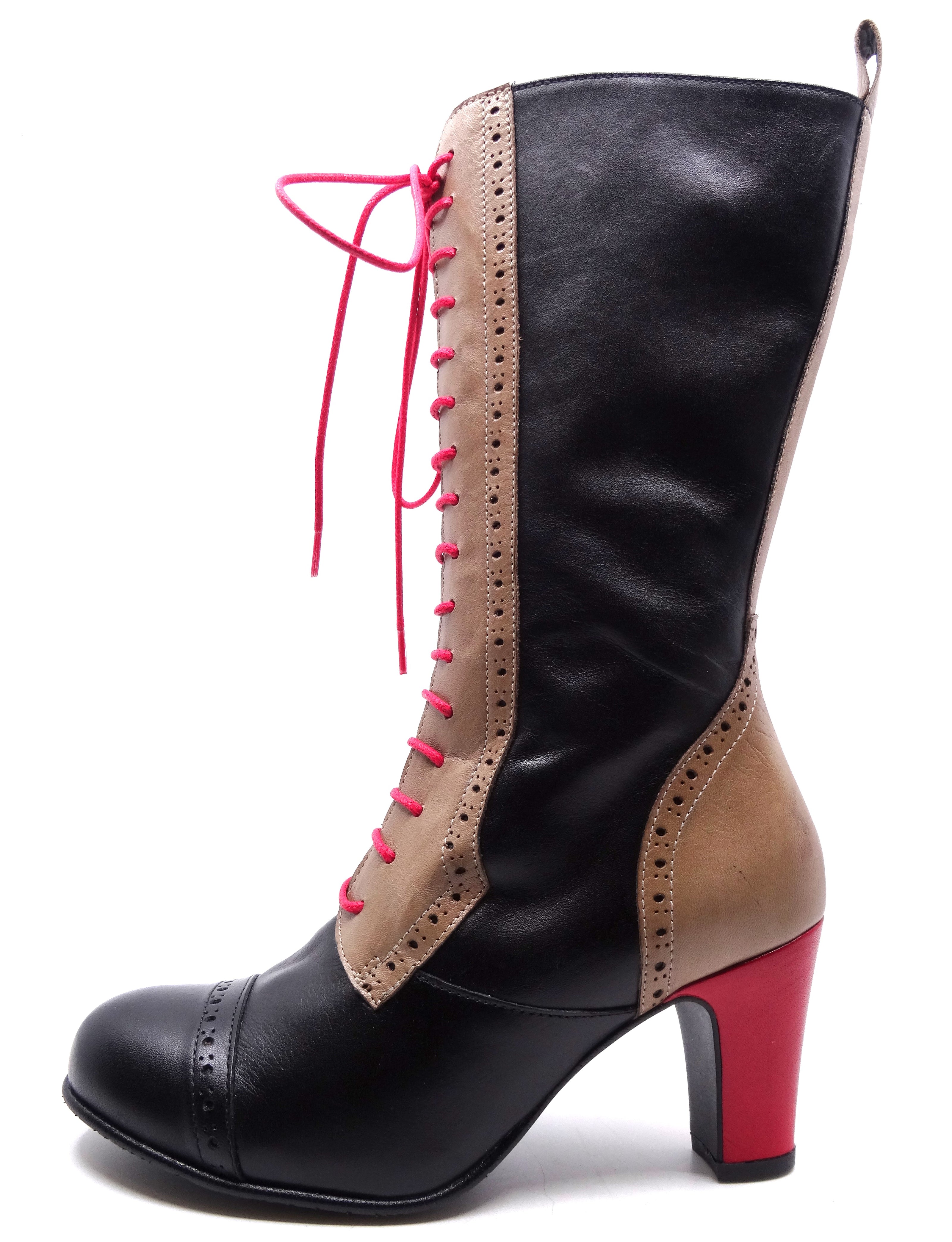 Rock & Dot Selena Black/Beige/Red