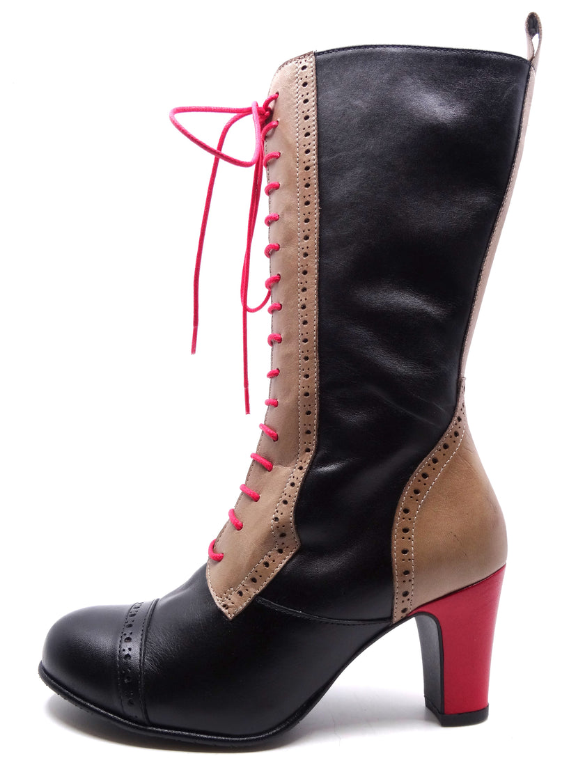 Rock & Dot Selena Black/Beige/Red