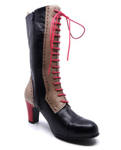 Load image into Gallery viewer, Rock &amp; Dot Selena Black/Beige/Red
