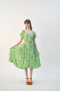 Elise Design Nikita Dress Green Floral