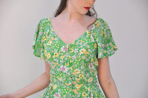 Elise Design Nikita Dress Green Floral