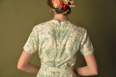 Elise Design Sakura Linen Dress Cream/Light Green