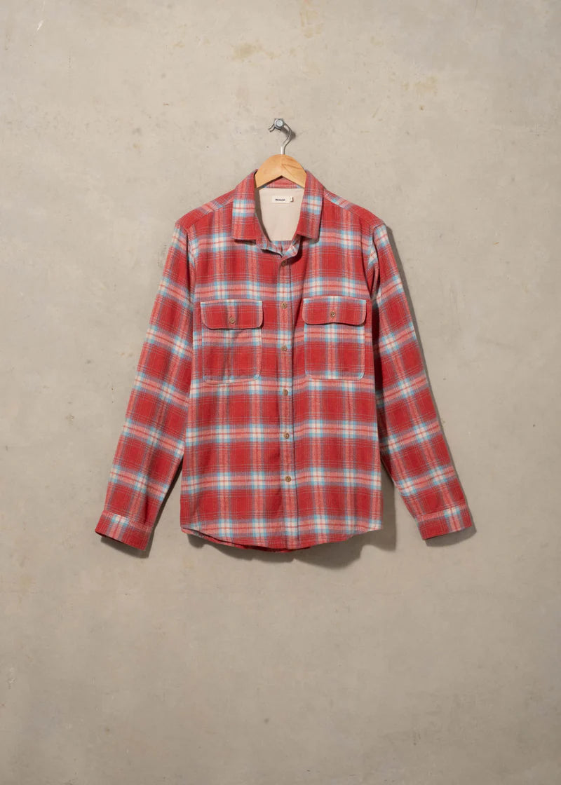 McTavish Twin Pocket Flannel Shirt Red Multi