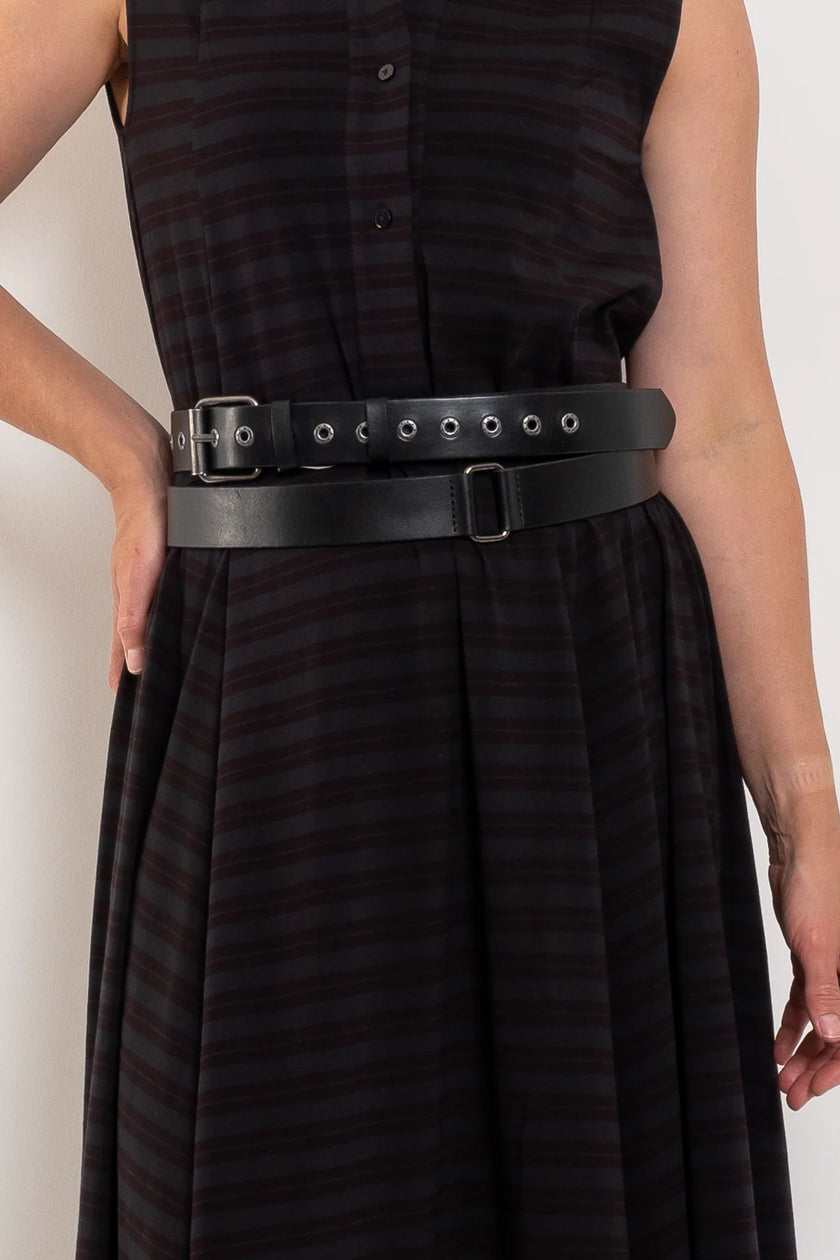 M.A Dainty Lasso Belt Black/Silver